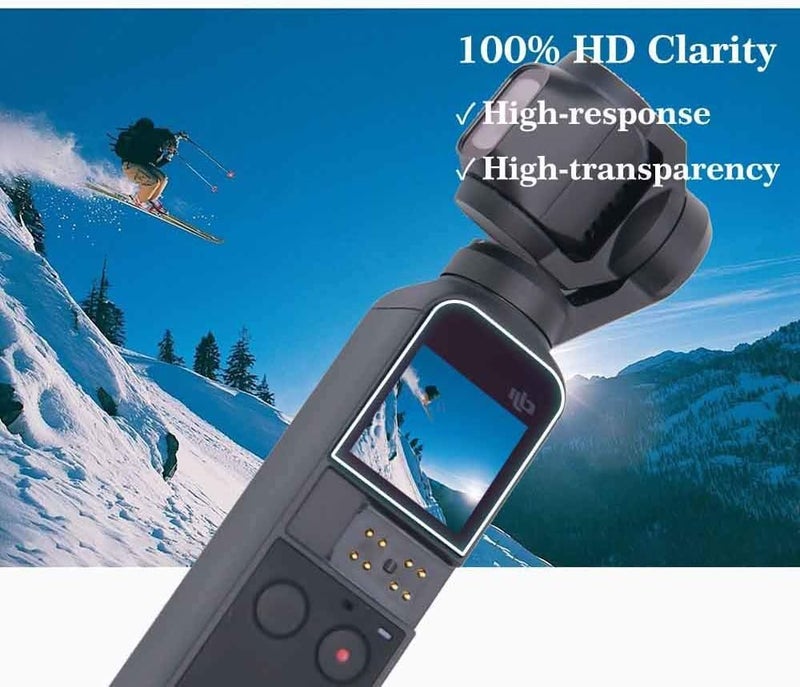 ULBTER حماية شاشة العدسة لكاميرا DJI Osmo Pocket 3 [2+2 عبوة]، غطاء زجاجي مقسى بسمك 0.3 مم وصلابة 9H مضاد للخدوش ومضاد للفقاعات - Image 5